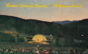 USA Easter Sunrise Service Hollywood Bowl Chrome Postcard 08.31
