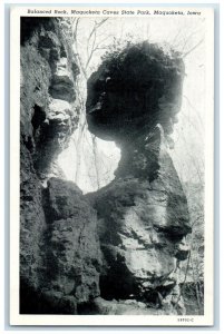 c1940 Balanced Rock Maquoketa Caves State Park Maquoketa Iowa Unposted Postcard