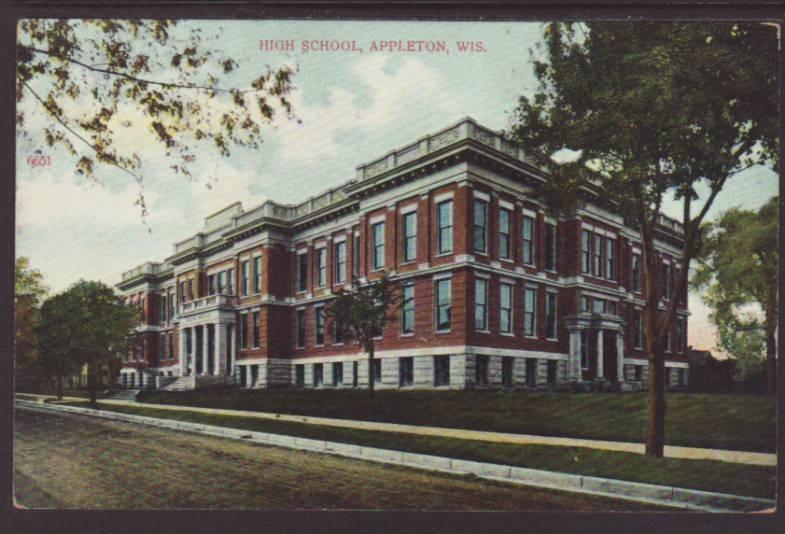 High School,Appleton,WI Postcard 