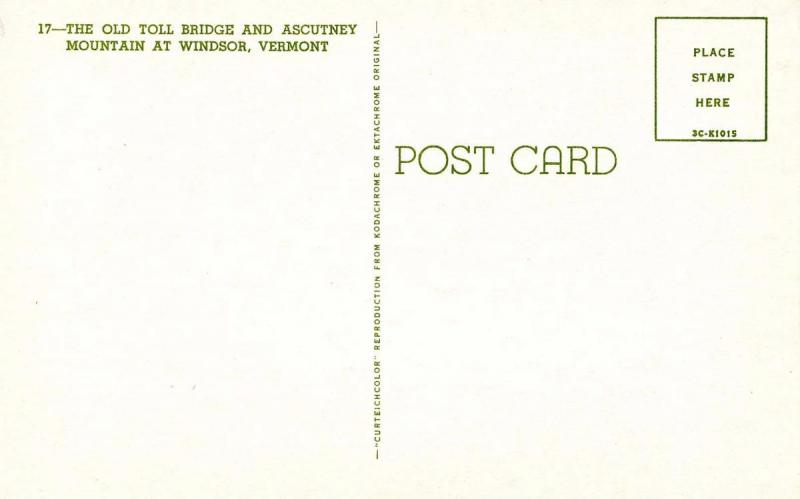 VT - Windsor. Old Toll Bridge 