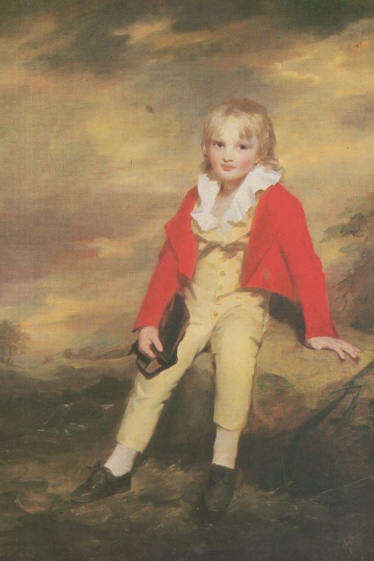 Sir George Sinclair As A Boy Reburn Painting Medici Postcard