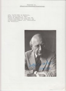 Hubertus zu Lowenstein-Wertheim-Freudenberg Original Autograph on Photo (L6317)