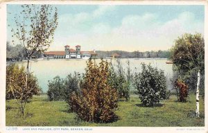 City Park Lake Pavilion Denver Colorado 1910c Phostint postcard