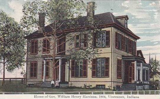 Indiana Vincennes Home Of Govner William Henry Harrison In 1804