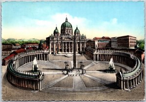1950's Citta del Vaticano St. Peter's Church The Basilica Posted Postcard