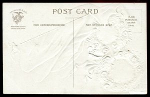 h5228 - Artist- ELLEN CLAPSADDLE Postcard 1910s Embossed Patriotic Flag