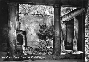 br108555 pompei scavi casa del poeta tragico italy sculpture postcard art