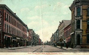 Circa 1900-07 Front Street From State Street Fremont, Ohio Vintage Postcard P7