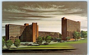 LAKEWOOD, Ohio OH ~ WESTERLY APARTMENTS & Barton Senior Center c1960s Postcard