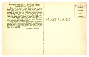 Postcard HOUSE SCENE Springfield Illinois IL AU1084