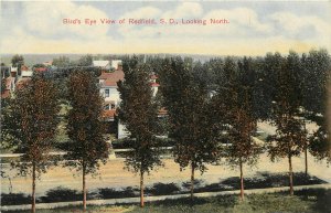 Wheelock Postcard Bird's Eye View Of Redfield SD Looking North Spink County