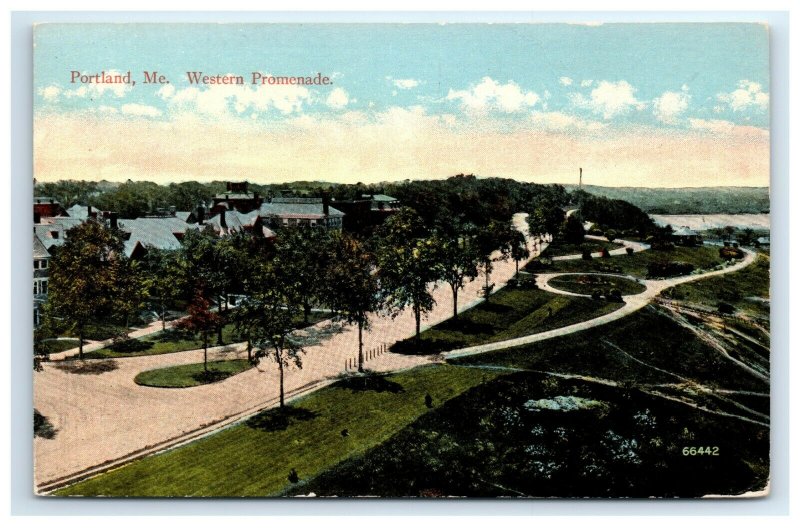 Postcard Western Promenade, Portland ME Maine G33