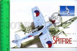 242139 GAMBIA Celebration of Spitfire PLANES 1996 year FDC