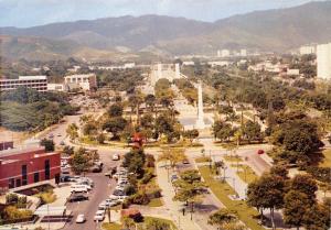 CARACUS VENEZUELA~AVENIDA y PARQUE LOS PRÓCERES-ELEVATED VIEW POSTCARD