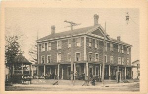 Postcard C-1910 Wisconsin Evansville Central House hotel people WI24-3322