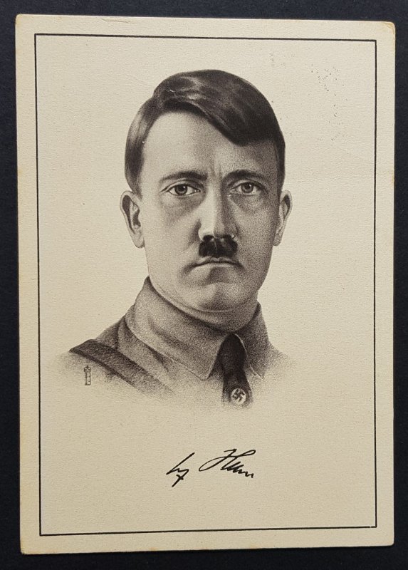 GERMANY THIRD 3rd REICH ORIGINAL ARTIST POSTCARD HITLER