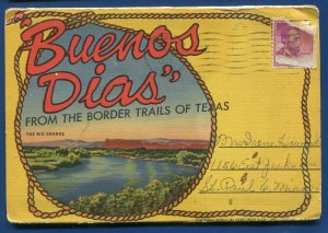 Buenos Dias from Border Trails Texas Rio Grande Valley postcard folder