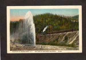 NC Southern Railroad Train Line Fountain at Round Knob North Carolina Postcard