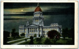 M-2139 State Capitol at Night Springfield Illinois