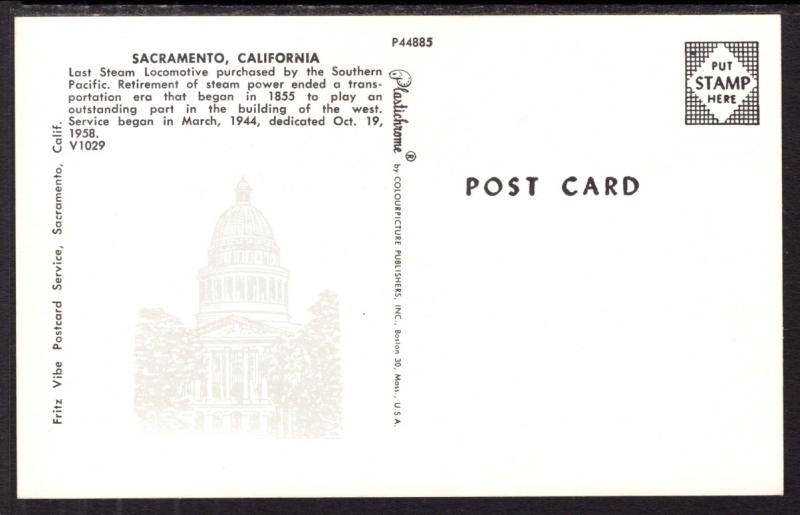 Last Steam Locomotive,Southern Pacific Railraod,Sacramento,CA