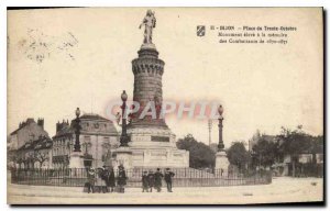 Old Postcard Dijon instead of October Thirty high monument to the memory of F...