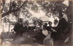 Minneota ? Minnesota Hemnes Church Outdoor Service Real Photo Postcard AA43229