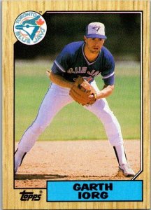 1987 Topps Baseball Card Garth Iorg Toronto Blue Jays sk3419