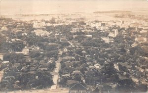 RPPC AERIAL VIEW HONOLULU HAWAII REAL PHOTO POSTCARD 1924