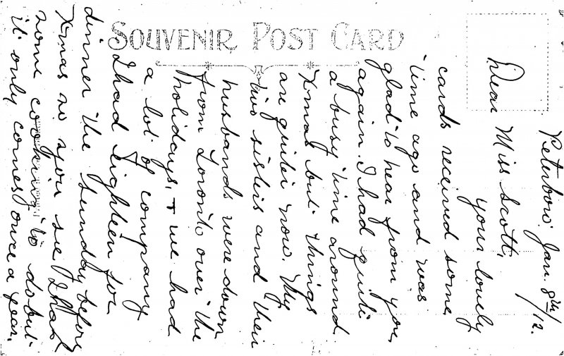 YWCA Building Peterborough Ontario Canada 1912 postcard