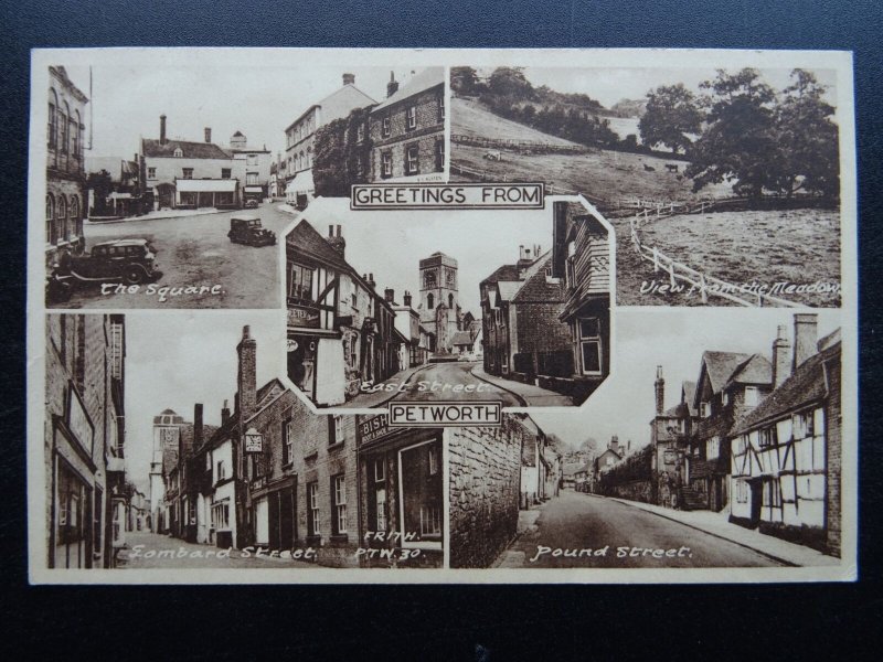 West Sussex PETWORTH 5 Image Multiview c1950s Postcard by Frith