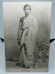 Beautiful Demure Natural Looking Hindu Woman Vintage Postcard c1910