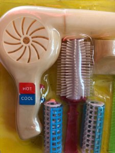 Vintage Toy Hairdressing Set in Package