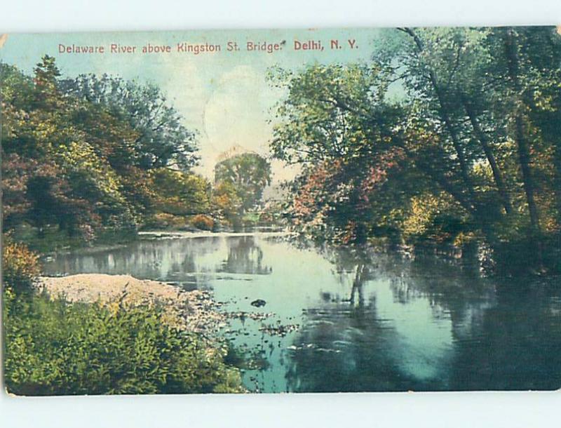 Divided-Back WATER SCENE Delhi New York NY hk3450