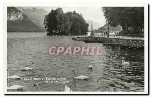 CARTE Postal Edges Old Annecy Lake and the Cygnas