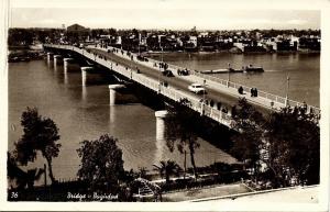 iraq, BAGHDAD BAGDAD, King Faisal II Bridge (1960) RPPC Postcard Stamp