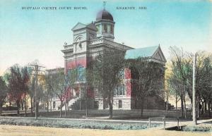 Kearney Nebraska Buffalo Court House Street View Antique Postcard K41459