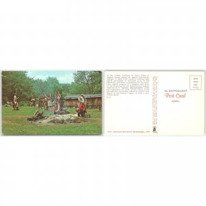 Postcard Native American Ceremony Grafton MA 1970s