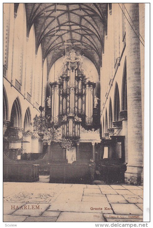 HAARLEM, Groote Kerk , North Holland, Netherlands, 1890s Pipe Organ