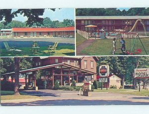 Unused Pre-1980 OLD CARS & SHERWOOD MOTEL Wellsboro Pennsylvania PA M0812