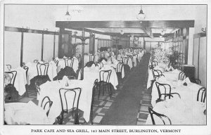 Burlington Vermont 1920s Postcard Park Cafe & Sea Grill