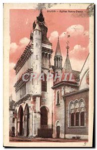 Old Postcard Dijon Eglise Notre Dame