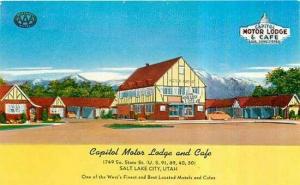 UT, Salt Lake City, Utah, Capitol Motor Lodge and Cafe, Colourpicture SK3327