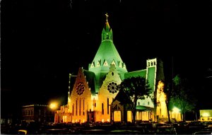 Canada Quebec Cap-de-la-Madeleine Notre-Dame Tha Basilica Illumineted