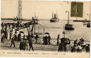 CPA St-NAZAIRE - La Nouvelle Entrée - Départ du Versailles (222974)