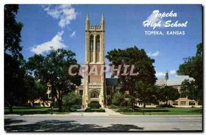 Postcard Modern Topeka High School Topeka Kansas