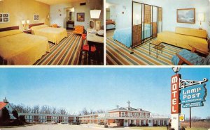 LAMP POST MOTEL Ann Arbor, Michigan Roadside c1960s Dexter Vintage Postcard