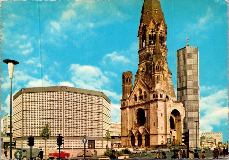Germany Berlin Old and New Kaiser Wilhelm Church