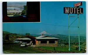 THE DALLES, OR ~ Roadside EDDY'S MOTEL 1965 Cars Wasco County Postcard