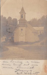 Postcard RPPC Methodist Church Clover VT