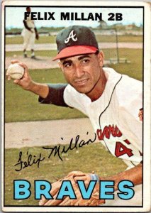 1967 Topps Baseball Card Felix Millan Atlanta Braves sk2122